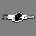 Key Clip W/ Key Ring & Turkey Walking (Silhouette) Key Tag